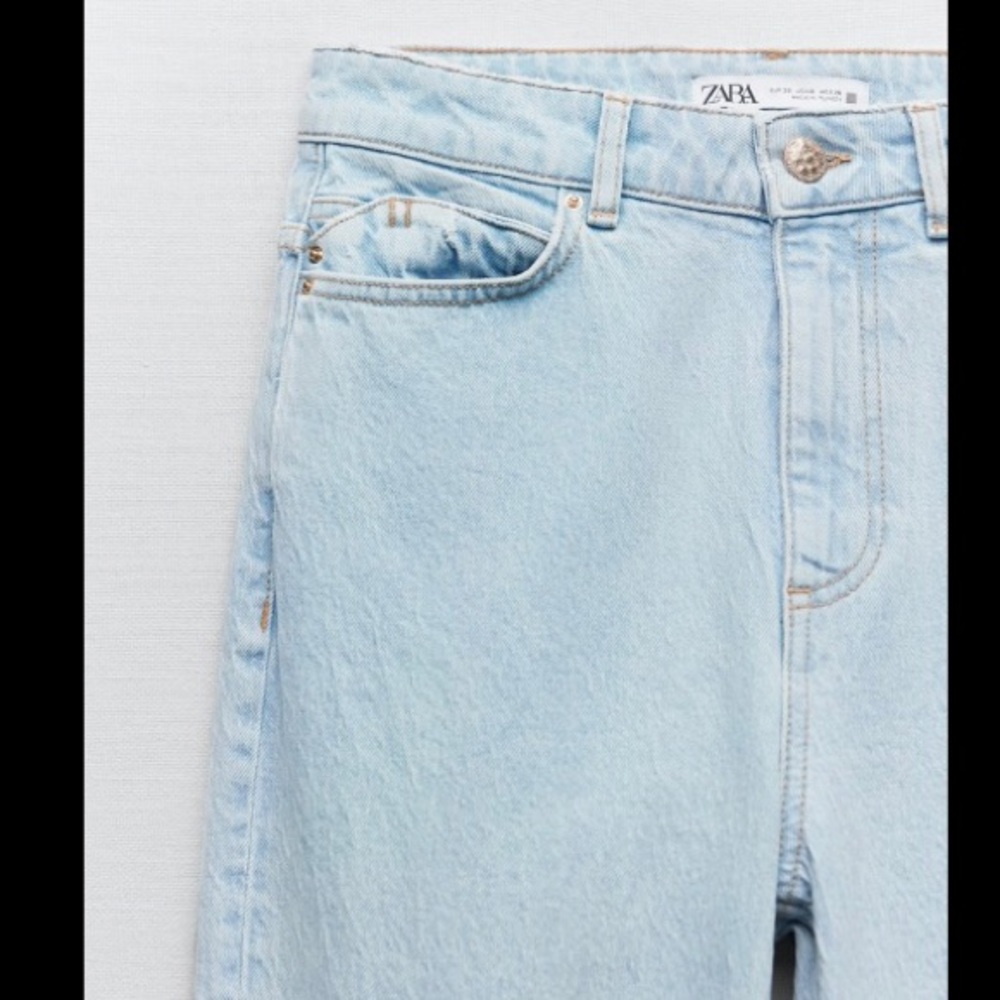 NWT ZARA Z1975 HIGH RISE STRAIGHT JEANS - Picture 6 of 6